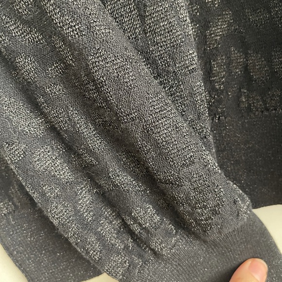 Ralph Lauren Black Shimmer Ribbed Trim Sweater - Picture 4 of 6